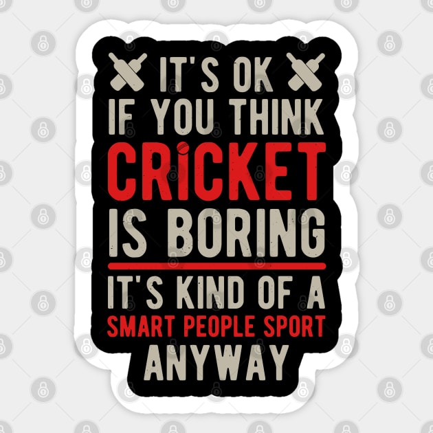 Funny Cricket Gift Sticker by Crea8Expressions